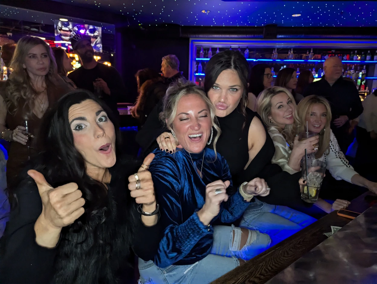 Seats at the live music bar